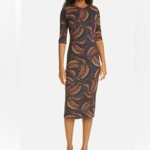 FARM Rio “wild bananas” jersey knit dress